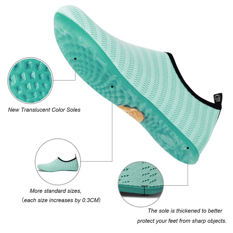 WateLves Water Shoes for Womens Mens Barefoot Quick-Dry Aqua Socks for Beach Swim Surf Yoga Exercise Camping Must Haves (LXY.Light Blue, 38/39) - Image 5